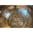 710 grammos tibeti mantrás hangtál 7 fémből zöld brokát alátéttel - videoval
