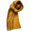 Óarany színű 100% valódi hernyóselyem sál 50x180cm