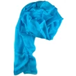 Türkizkék színű 100% valódi hernyóselyem sál 100x180 cm