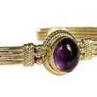 Ametiszt kővel díszített réz karperec