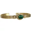 Malachit kővel díszített réz karperec