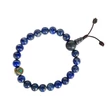 Lápisz lazuli mala tibeti osztóval 17 cm kerületű karmala