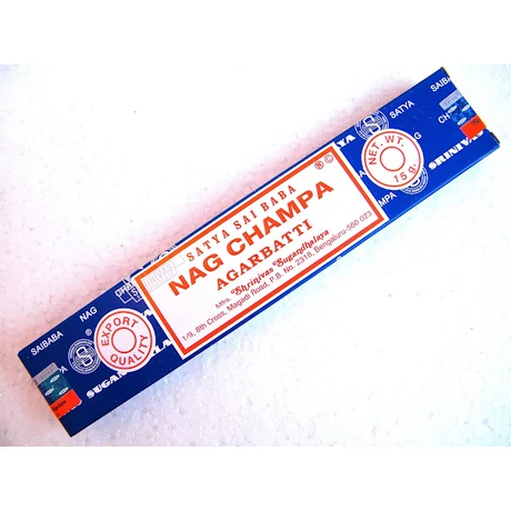 Nag Champa füstölő kék dobozos indiai klasszikus kézzel készült növényi