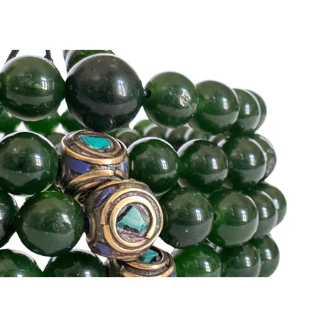 Afganisztáni jade mala 108 szemes 86 cm kerületű