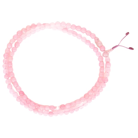 Rózsakvarc mala 108 szemes 86 cm kerületű