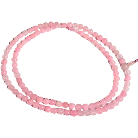 Rózsakvarc mala 108 szemes 86 cm kerületű