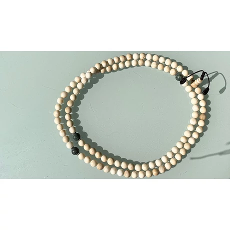 Antikolt kagyló mala valódi türkiz osztóval 94 cm kerületű