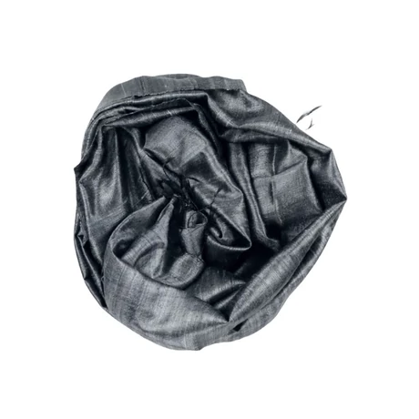 100% valódi hernyóselyem kvarcszürke színű nyers selyem sál