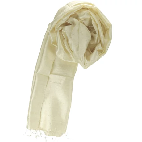 100% valódi hernyóselyem chamois színű nyers selyem sál