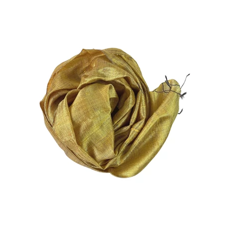 100% valódi hernyóselyem avignoni sárga színű nyers selyem sál 70x180cm