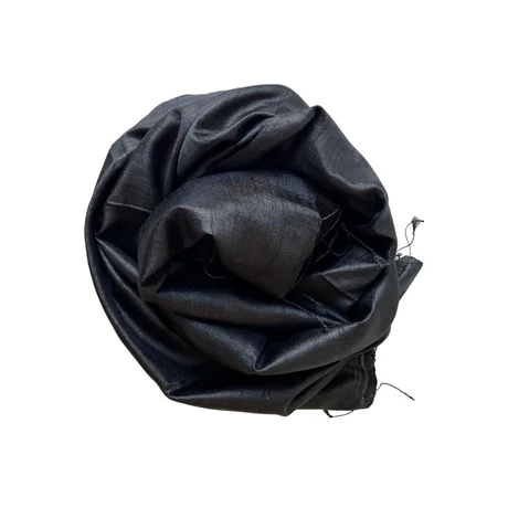 100% valódi hernyóselyem ébenfekete színű nyers selyem sál