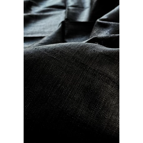 100% valódi hernyóselyem ébenfekete színű nyers selyem sál