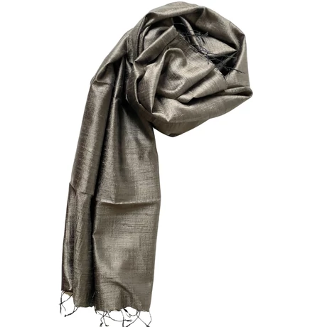 100% valódi hernyóselyem homokszín nyers selyem sál