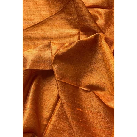 100% valódi hernyóselyem marokkónarancs színű nyers selyem sál