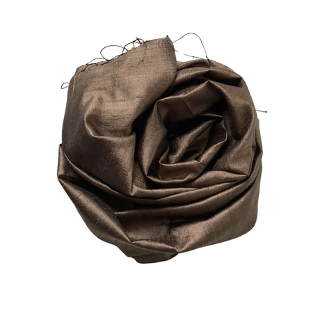 100% valódi hernyóselyem szarvasbarna színű nyers selyem sál