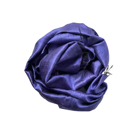 100% valódi hernyóselyem császárkék színű nyers selyem sál