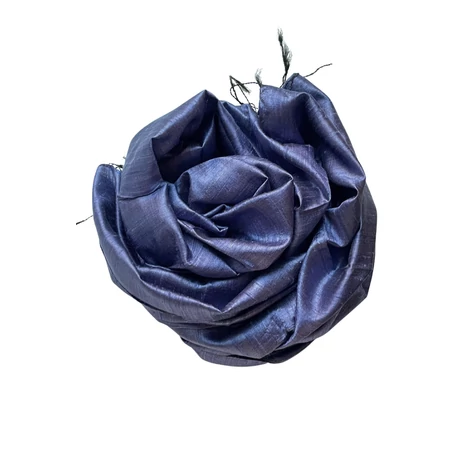 100% valódi hernyóselyem áfonyakék színű nyers selyem sál 70x180cm