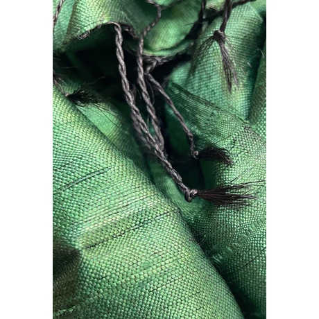 100% valódi hernyóselyem Van Eyck-zöld színű nyers selyem sál 70x180cm