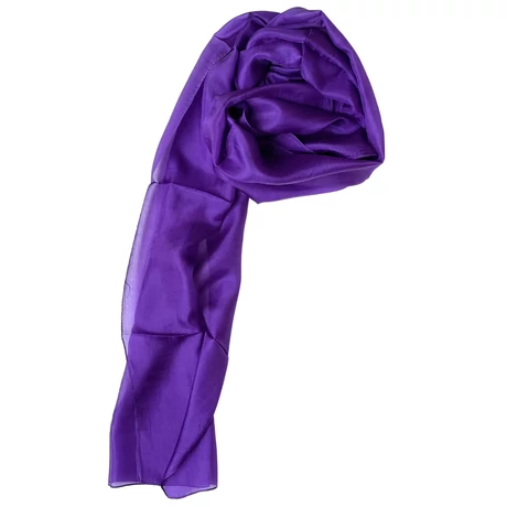 Ametisztlila 100% valódi hernyóselyem sál 50x180cm