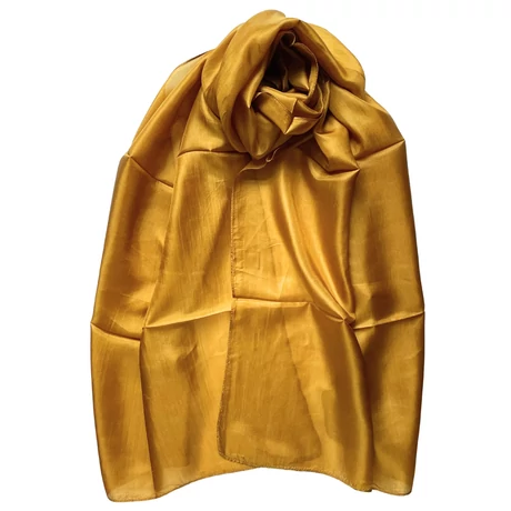 Óarany színű 100% valódi hernyóselyem sál 50x180cm