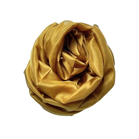 Óarany színű 100% valódi hernyóselyem sál 50x180cm