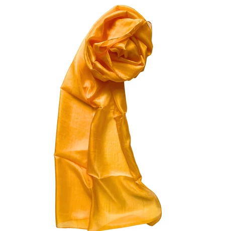 Napsárga színű 100% valódi hernyóselyem sál 50x180 cm