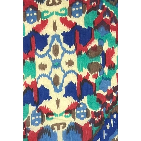 Beige alapon mintás 100% valódi hernyóselyem sál 100x180 cm