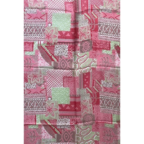 Vadmálna, pacsulirózsaszín és bambuszzöld mintás 100% valódi hernyóselyem sál 100x180 cm