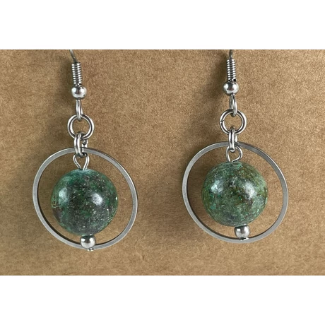 Valódi türkiz fülbevaló - precíz kézimunka allergiamentes orvosi fémmel