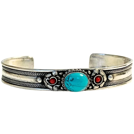 Karperec tibeti dordzse szimbólummal türkinittel díszítve