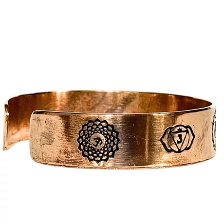 Hét csakra réz karperec