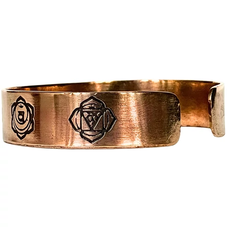 Hét csakra réz karperec