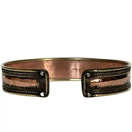 Ommanipemehung tibeti mantrás réz karperec - 3 színű fém