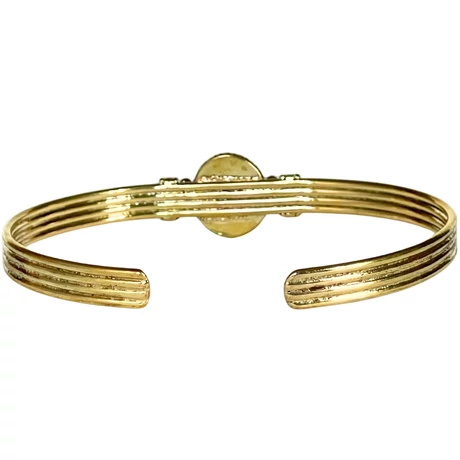 Malachit kővel díszített réz karperec