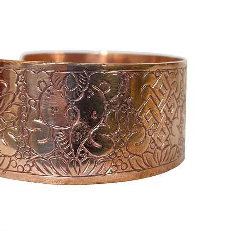 Tibeti nyolc szerencsejeles réz karperec