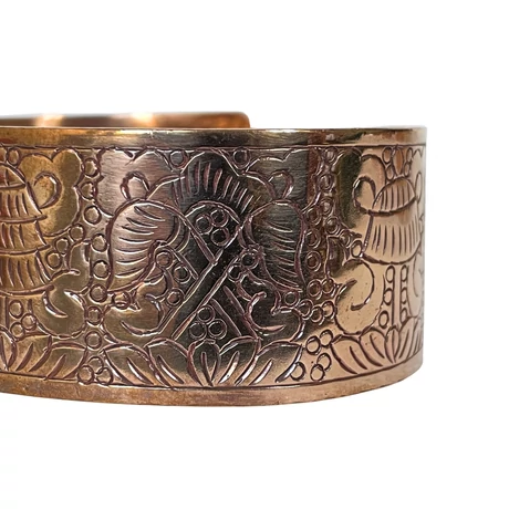 Tibeti nyolc szerencsejeles réz karperec