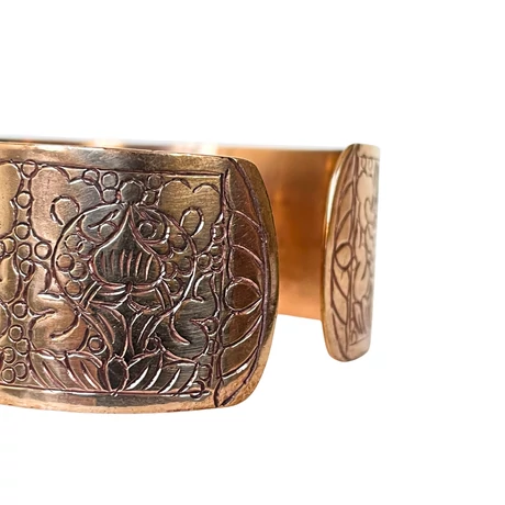 Tibeti nyolc szerencsejeles réz karperec