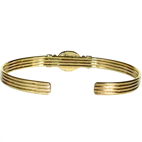 Türkinit kővel díszített réz karperec