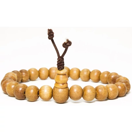 Szantálfa mala valódi illatos szantál fából 17 cm-es csuklóra 27 szemes