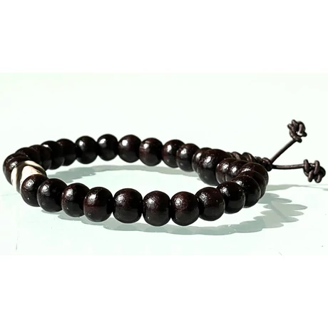 Rózsafa mala DZI osztóval 16 cm kerületű 27 szemes