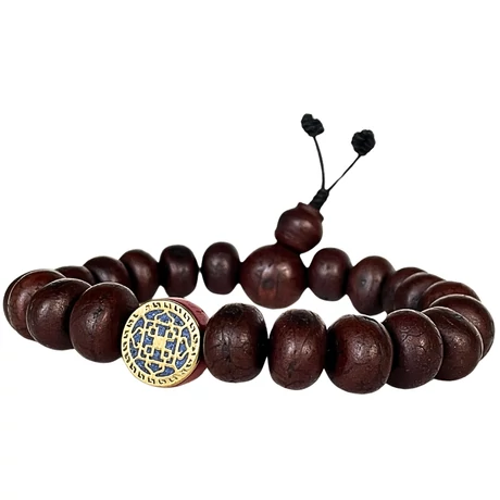 Bodhi mala mandala osztóval, 21 szemből 17 cm kerületű