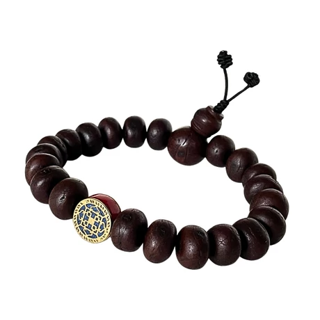 Bodhi mala mandala osztóval, 21 szemből 17 cm kerületű