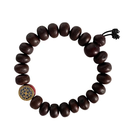 Bodhi mala mandala osztóval, 21 szemből 17 cm kerületű