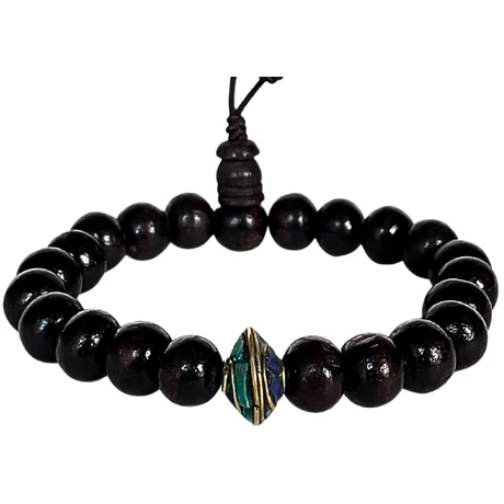 Rózsafa mala tibeti osztóval 16 cm kerületű 21 szemes