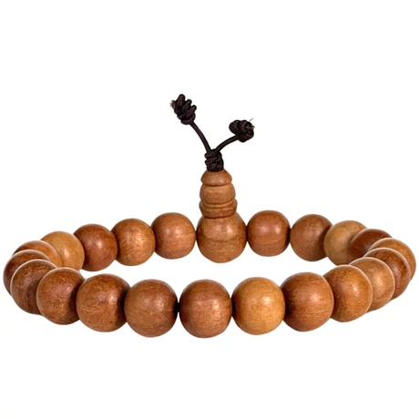 Szantálfa mala valódi illatos szantál fából 16 cm kerületű csuklóra 21 szemes