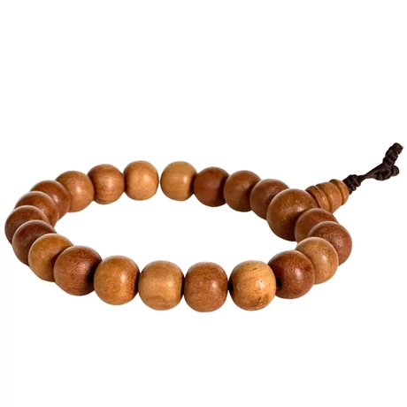 Szantálfa mala valódi illatos szantál fából 16 cm kerületű csuklóra 21 szemes