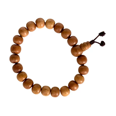 Szantálfa mala valódi illatos szantál fából 16 cm kerületű csuklóra 21 szemes