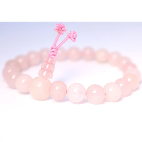 Rózsakvarc  mala 21 szemes 16 cm