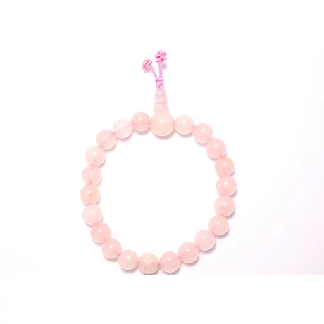 Rózsakvarc  mala 21 szemes 16 cm