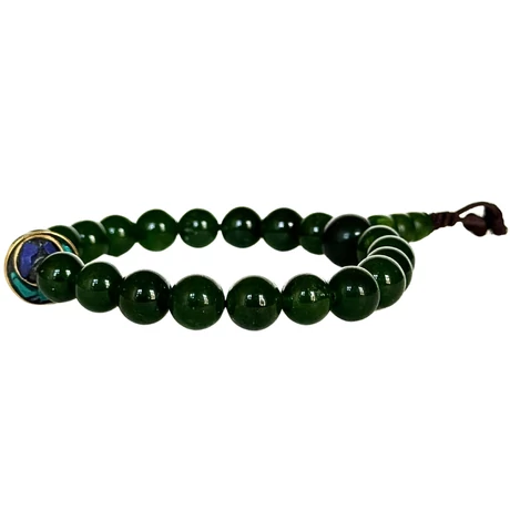 Afganisztáni jade mala 21 szemes 16 cm kerületű karmala